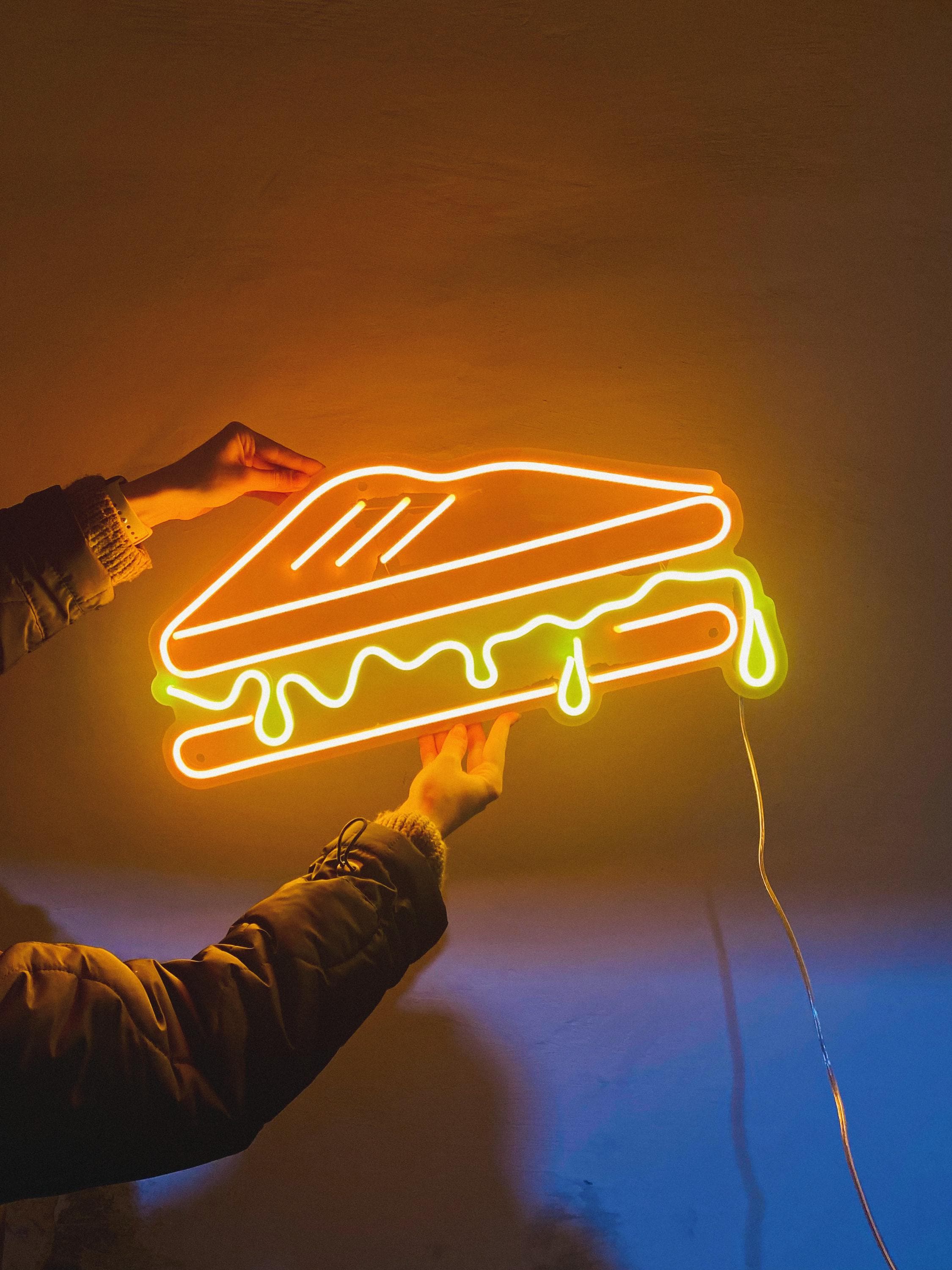 Sandwich LED Neon Sign | Fun Kitchen Wall Art & Decor for