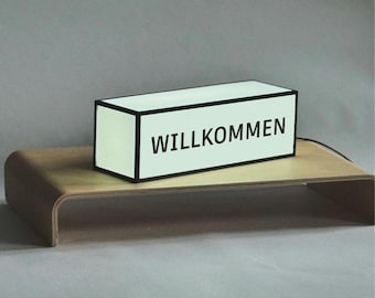 Willkommen Light Box Zeichen | LED-Schild Willkommen | For Business | Modernes minimalistisches Wohnkultur