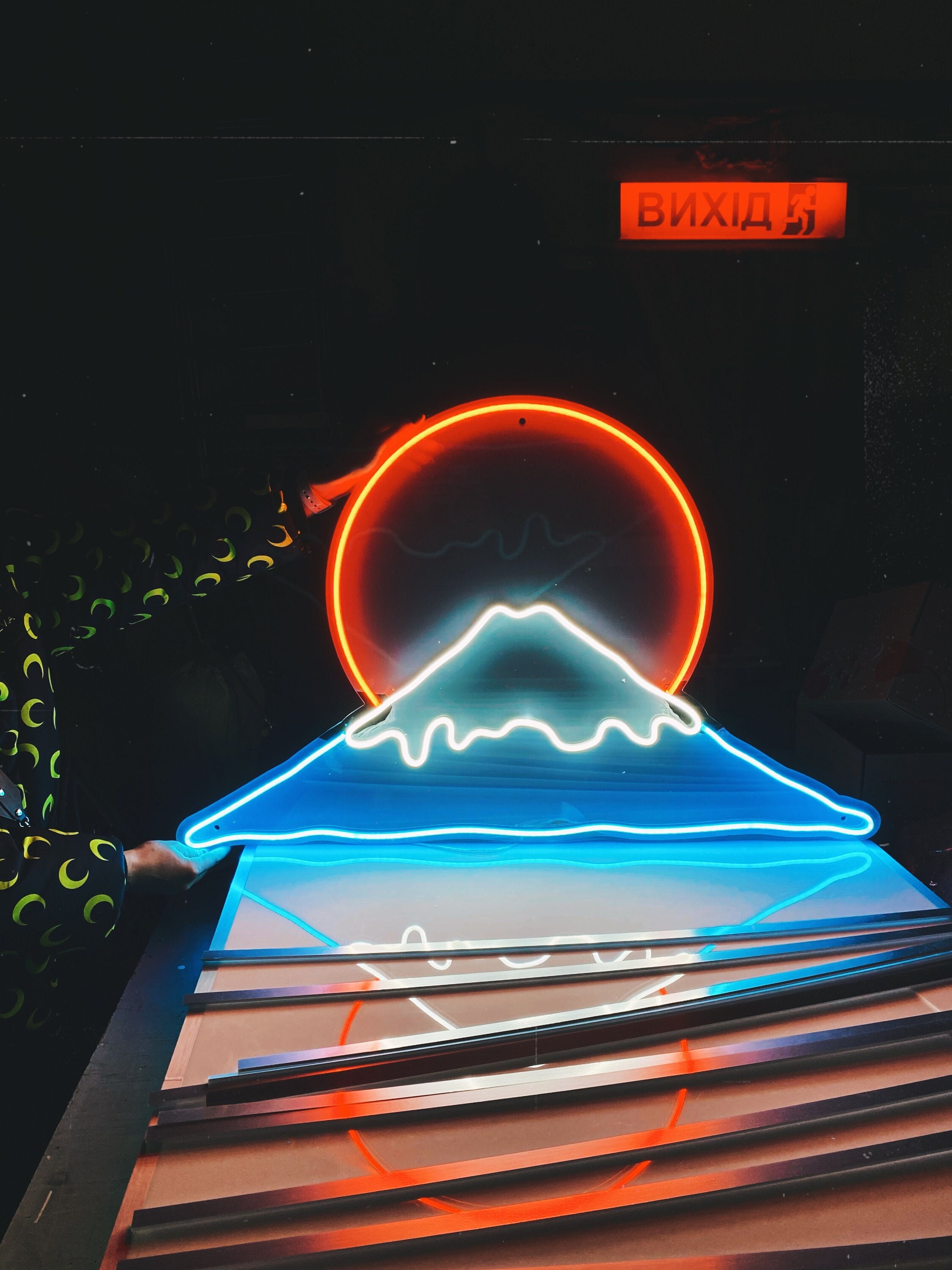 富士山 LED ネオンサイン - 日本のホームデコレーションと旅行用