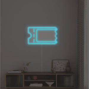 Kinokarte LED Neon Schild | Ticket Wand Kunst | Theater Geschenke