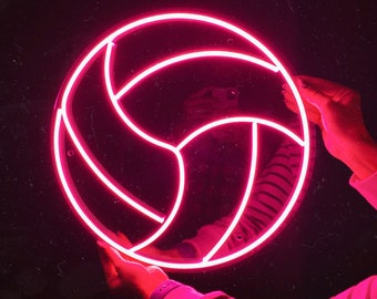 Volleyball LED Neon Sign, Sports Decor For Kids Room, Choose your color and control your brightness!