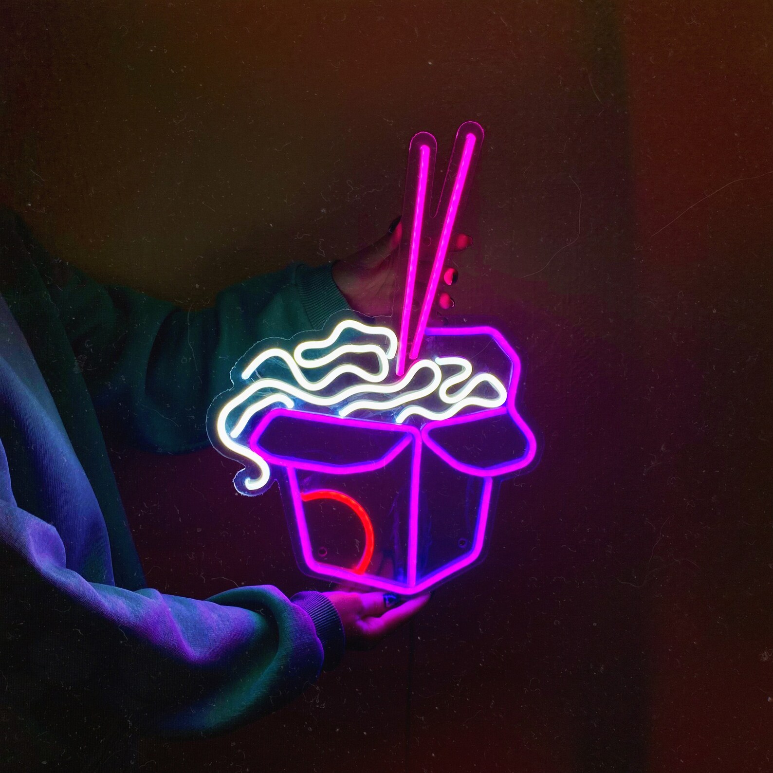 Chinese Take Out Box LED Neon Sign Chinese Food Wall Decor Etsy