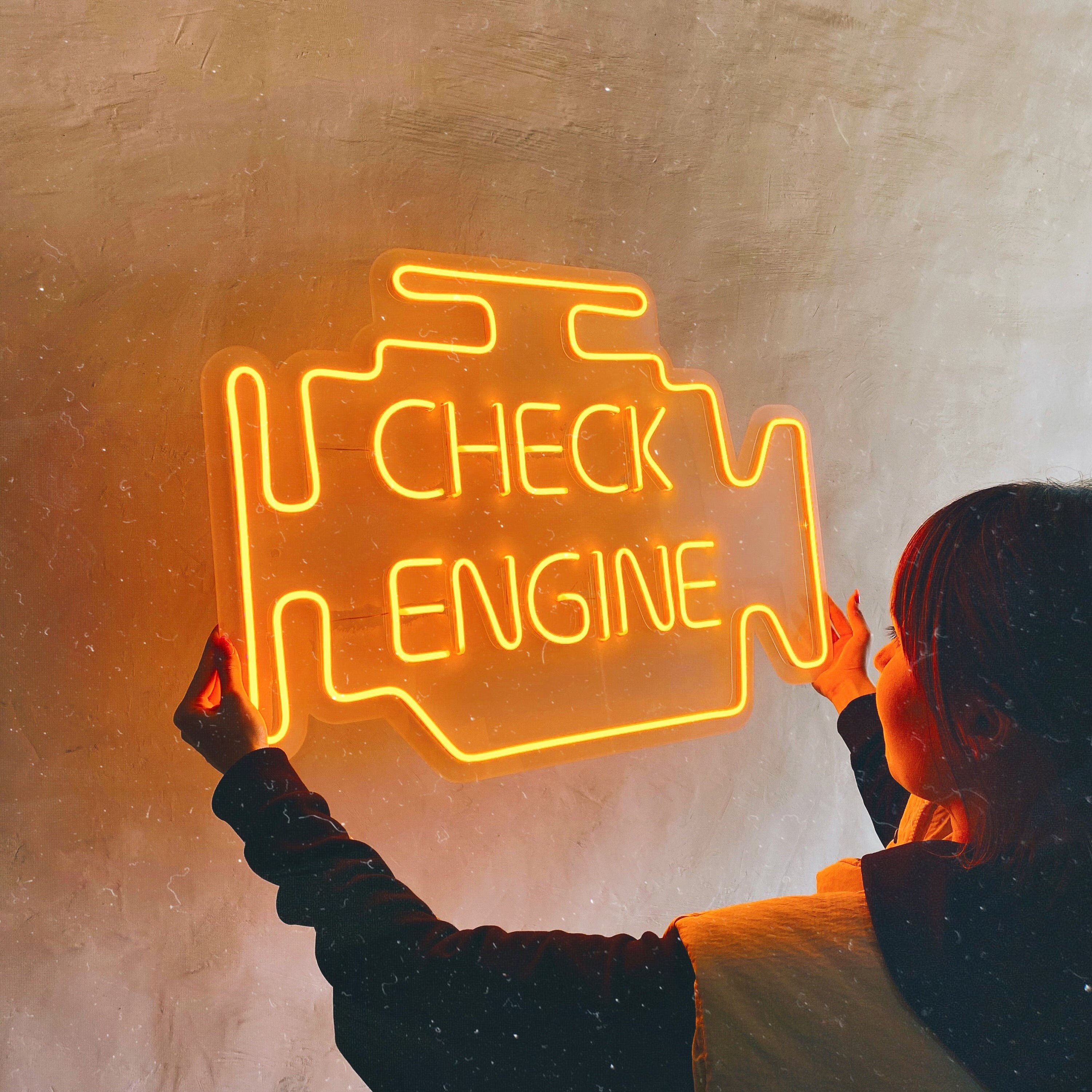 Check Engine LED Neon Sign | Perfect Automotive Gift for Dad, Mechanic ...