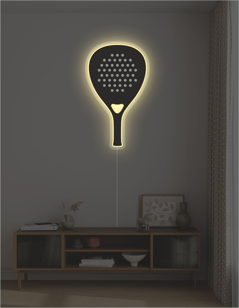 Padel Neon Sign | Padel Racket LED Wall Light | Sports Room Decor ...