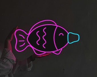 Soy Sauce Fish Bottle LED Neon Sign | Japan Kitchen Wall Art | LED Decor for Restaurant or Home