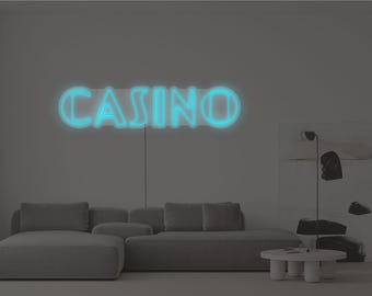 CASINO Neon Sign – LED Wall Light, Game Room Decor, Retro Bar Sign