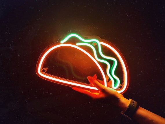 Taco LED Neon Sign Fun and Colorful Mexican Decor for Taco Party