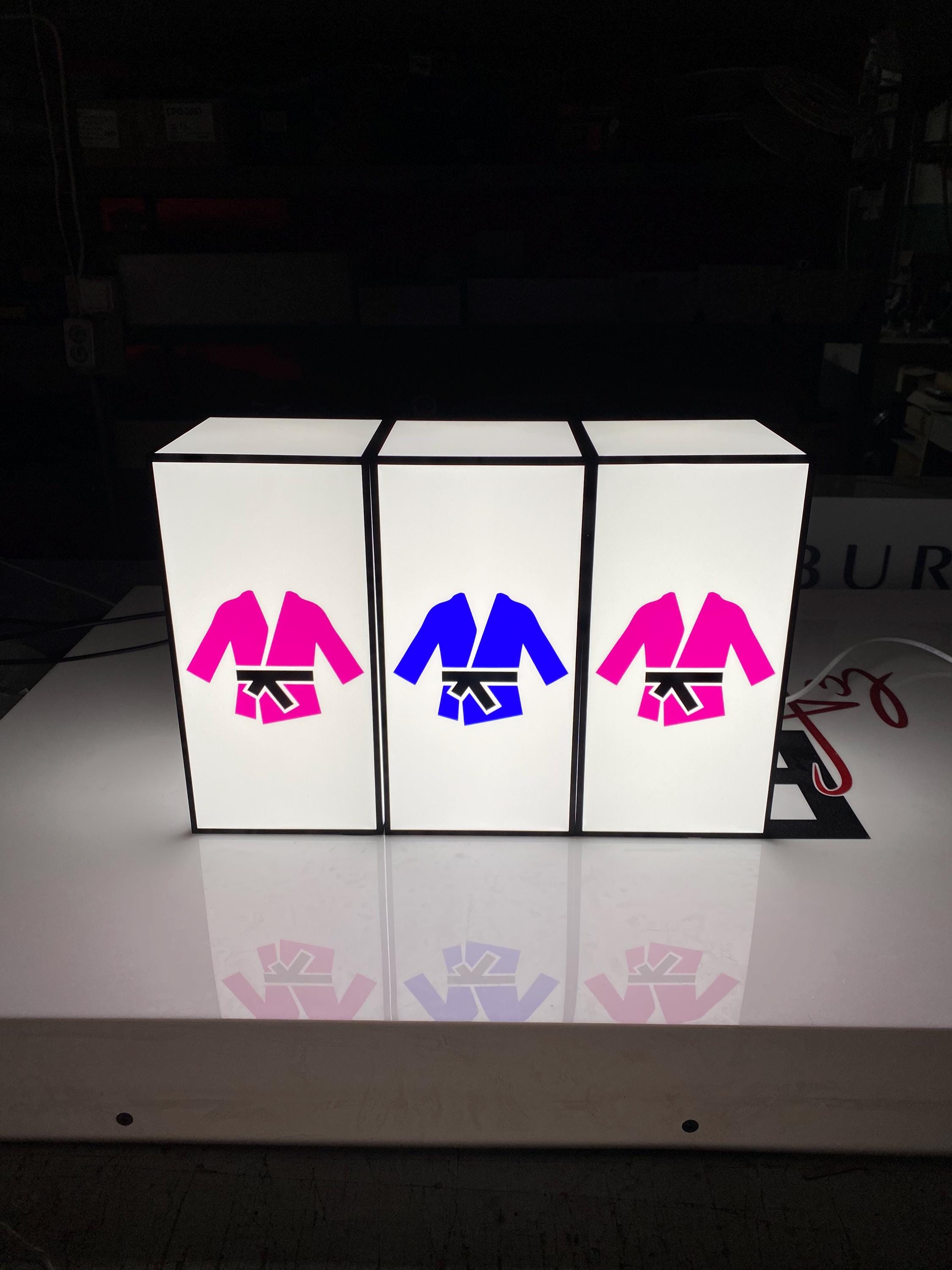 Light Box Custom Custom Light Box Five Light Sides | Personalized Vertical Table and ...