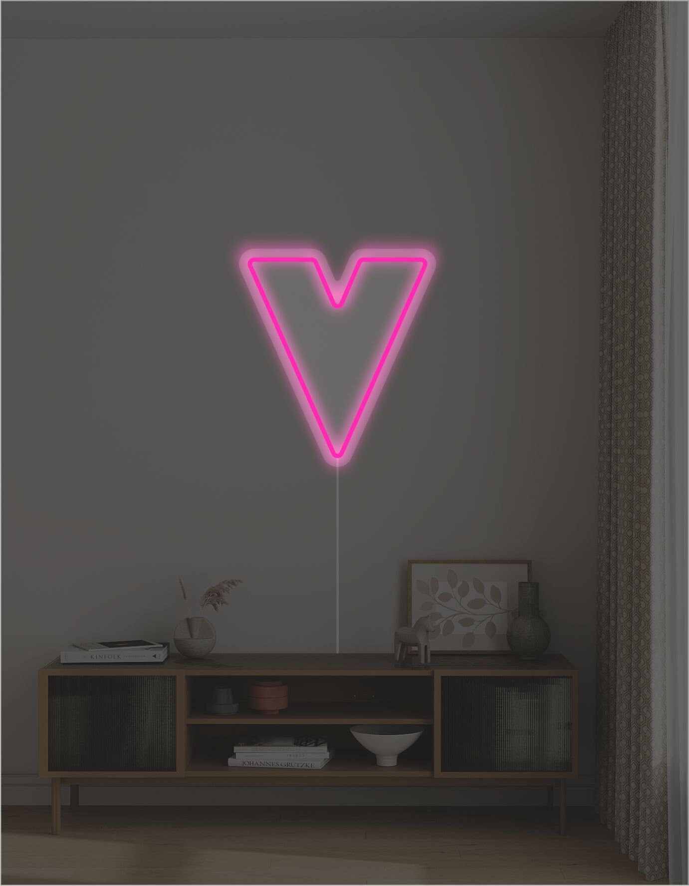 V In Numerals Roman Numeral V (5) LED Neon Sign | Minimalistic Geometric Decor ...