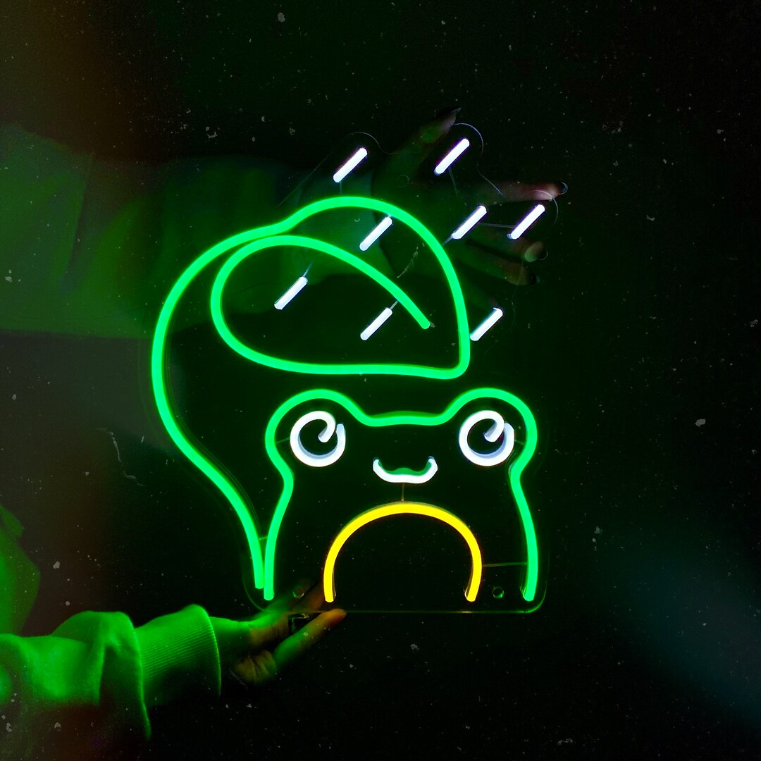 Cute Toad Frog LED Neon Sign | Animal Wall Art, Bedroom Decor Teens ...