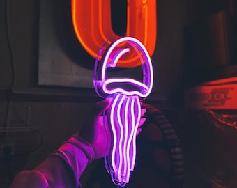 LED-Neonreklame „Unterwasserwelt Quallen“ | Farboptionen & Dimmer inklusive!