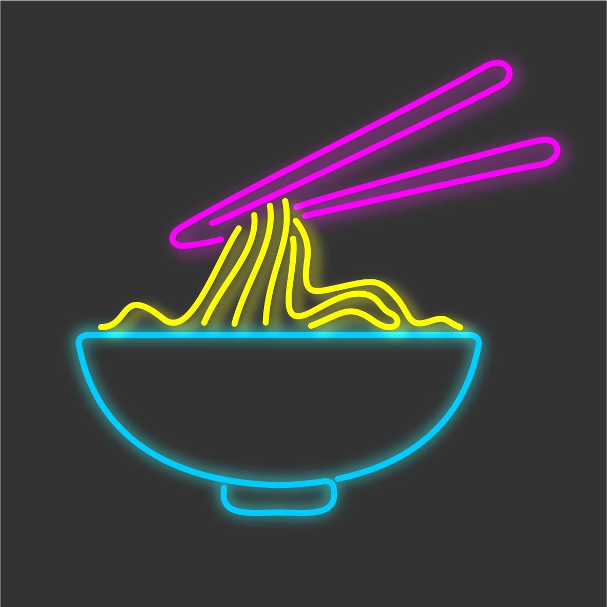 Ramen LED Neon Sign Japanese Noodles Night Light Food Wall | Etsy