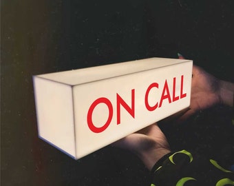 On Call Sign | Table Light box | Do Not Disturb Light Up Sign | Meeting in Progress | Table Decor | Illuminated Sign