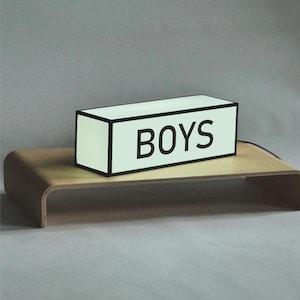 Boys Restroom Sign | Navigation Wall Decor for business | Fitting Room Light Sign |  | Acrylic Sign for Small Business, Shop, Restaurant