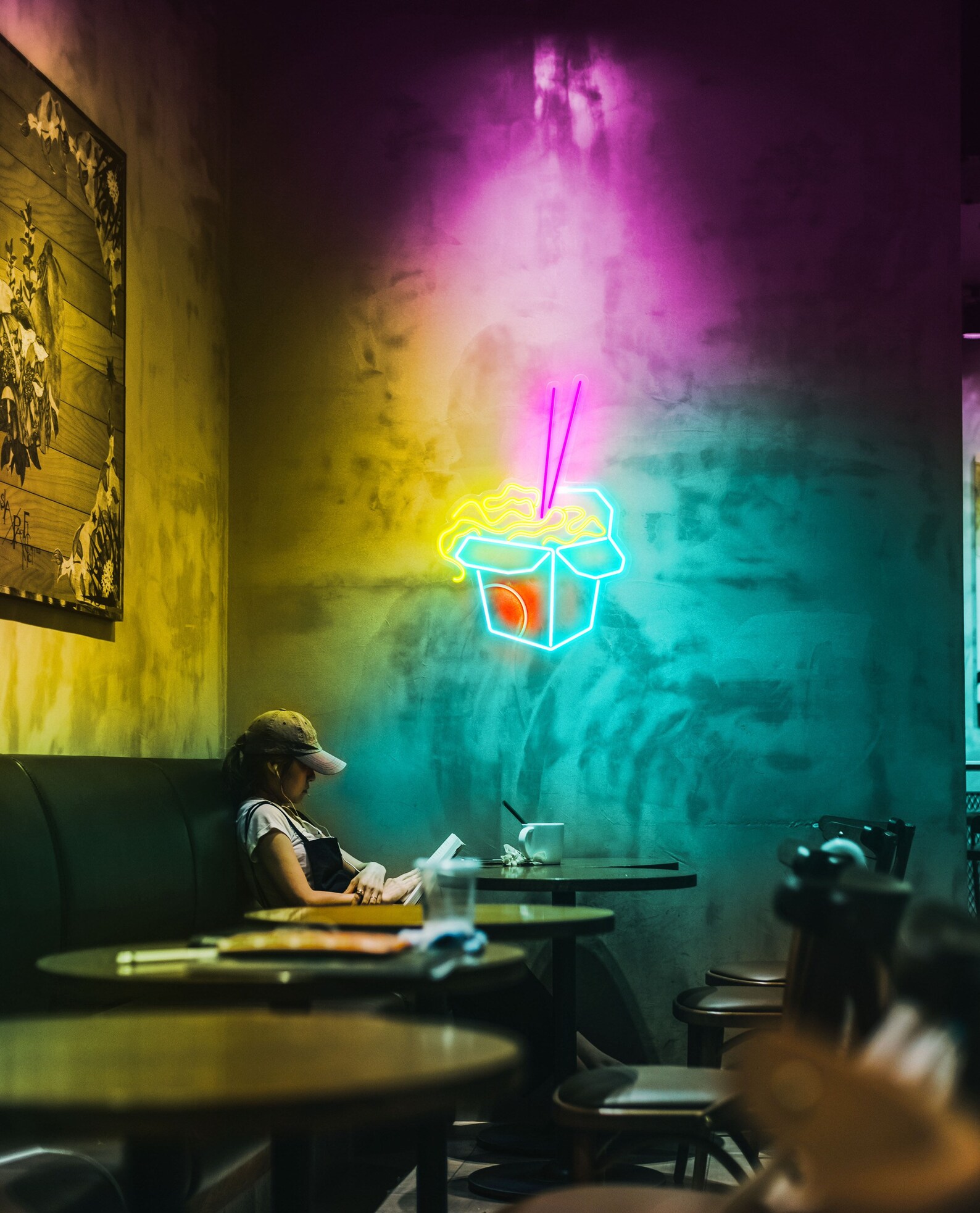 Chinese Take Out Box LED Neon Sign Chinese Food Wall Decor Etsy