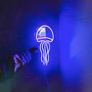 Jellyfish LED Neon Sign | Under the Sea Vibes with Jellyfish Lamp - Choose your color and control your brightness!