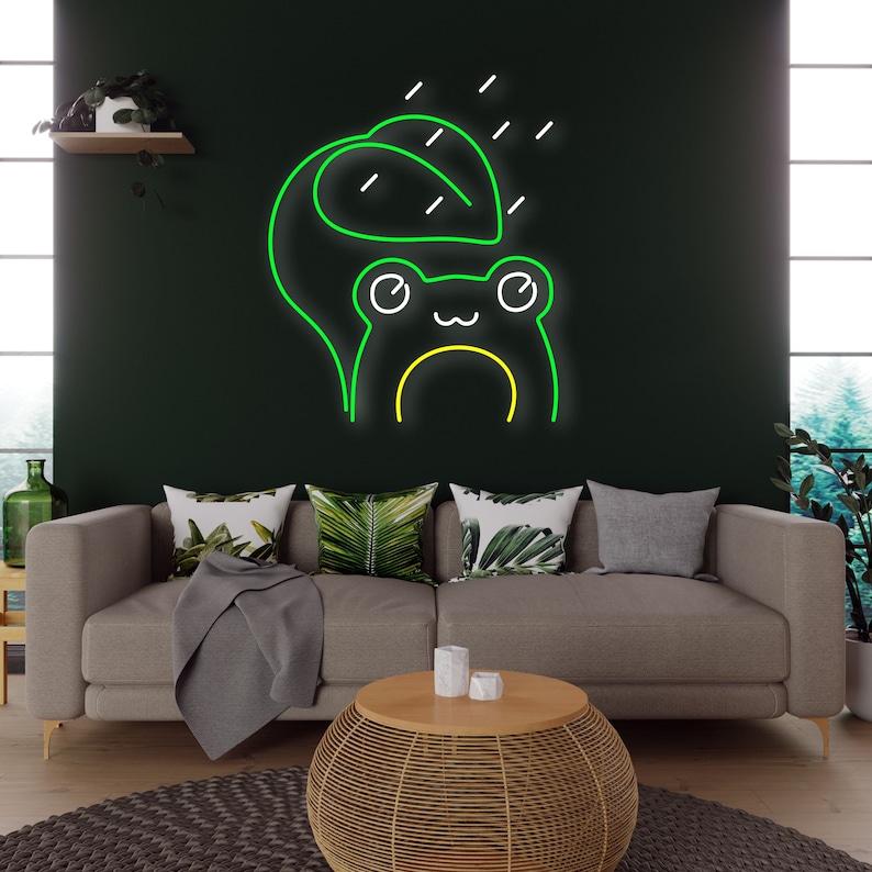 Cute Toad Frog LED Neon Sign | Animal Wall Art, Bedroom Decor Teens ...