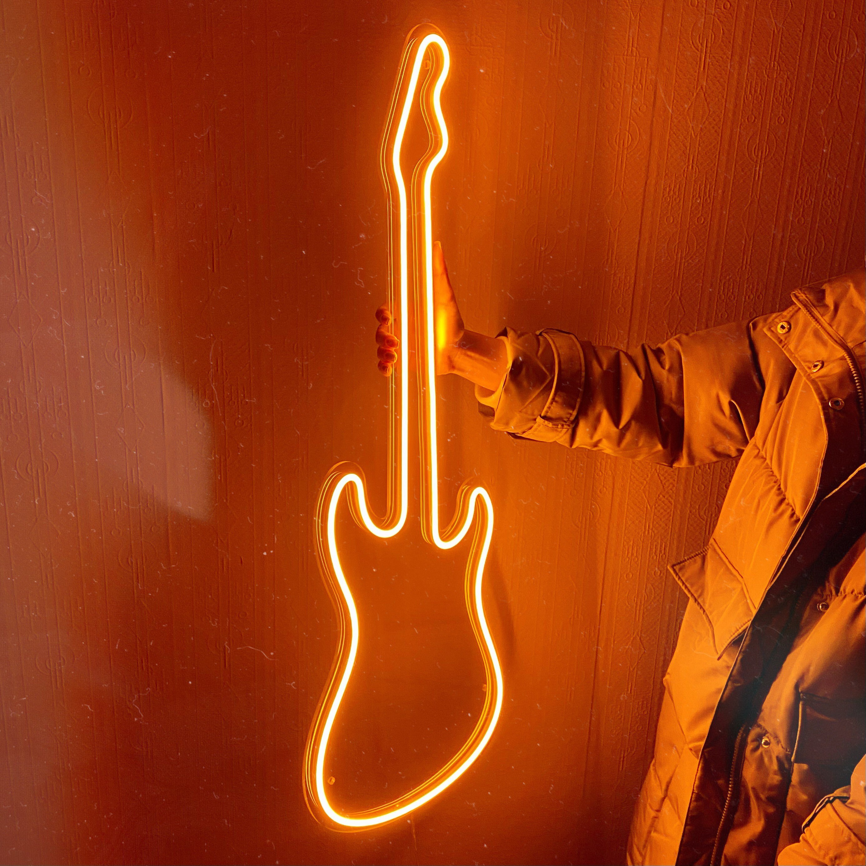 Guitar Hero Music Room Band Man Cave Dual Color LED Enseigne Lumineuse Neon Sign Rouge Et Bleu 300 X 210mm St6s32-s0091-rb