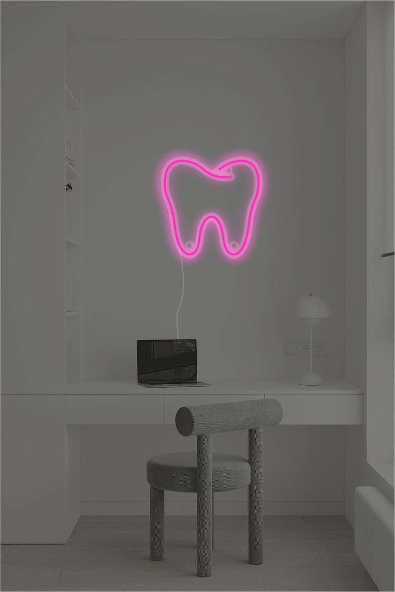 Dazzling Tooth LED Neon Sign | Dental Office Decor | Unique Gifts for ...