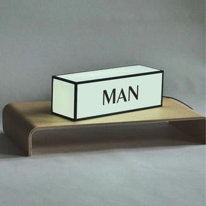 Man Restroom Sign | Navigation Wall Decor for business | Fitting Room Light Sign |  | Acrylic Sign for Small Business, Shop, Restaurant