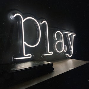 Play LED Neon Sign Decor for Game Room Choose Size and - Etsy
