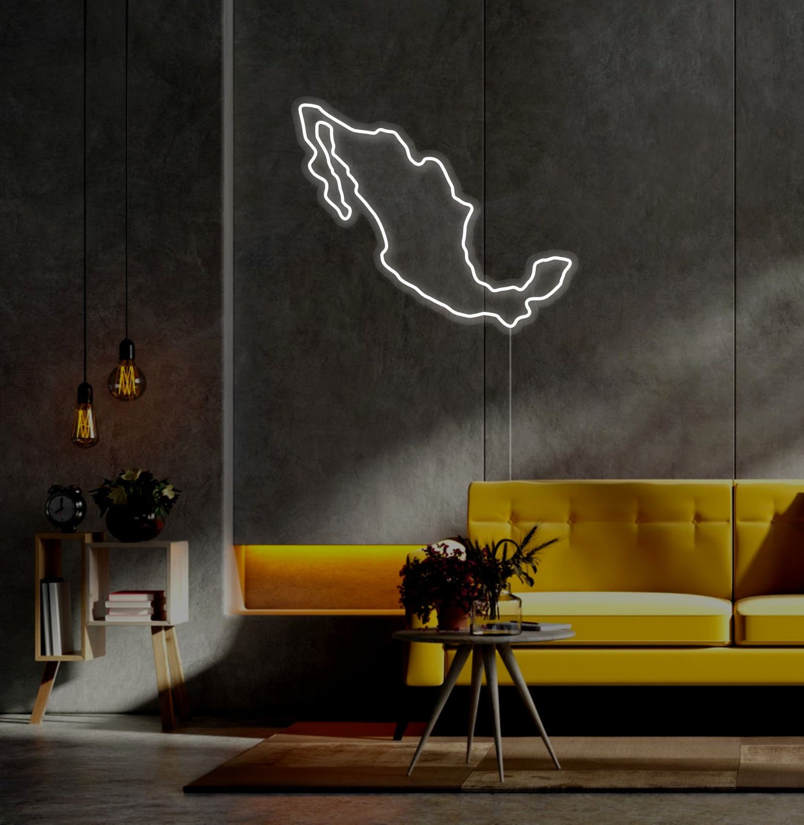 Mexico Map Outline Led Neon Sign Map for Home Decor - Etsy