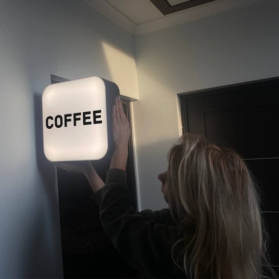 Coffee sign on sale light up