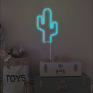 Cactus LED Neon Sign | Nursery Lighting | Baby Kids Room Decor | Night ...
