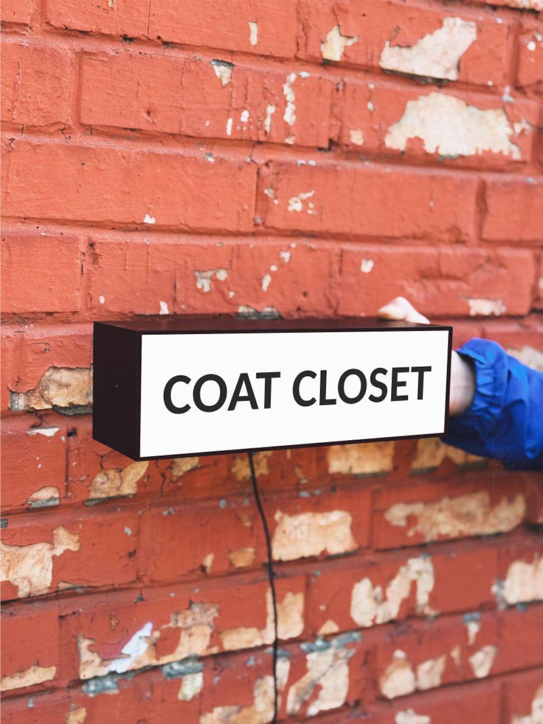 Printable Coat Rack Sign Coat Closet Sign Light Box | LED Room Sign | Office Storage Sign ...