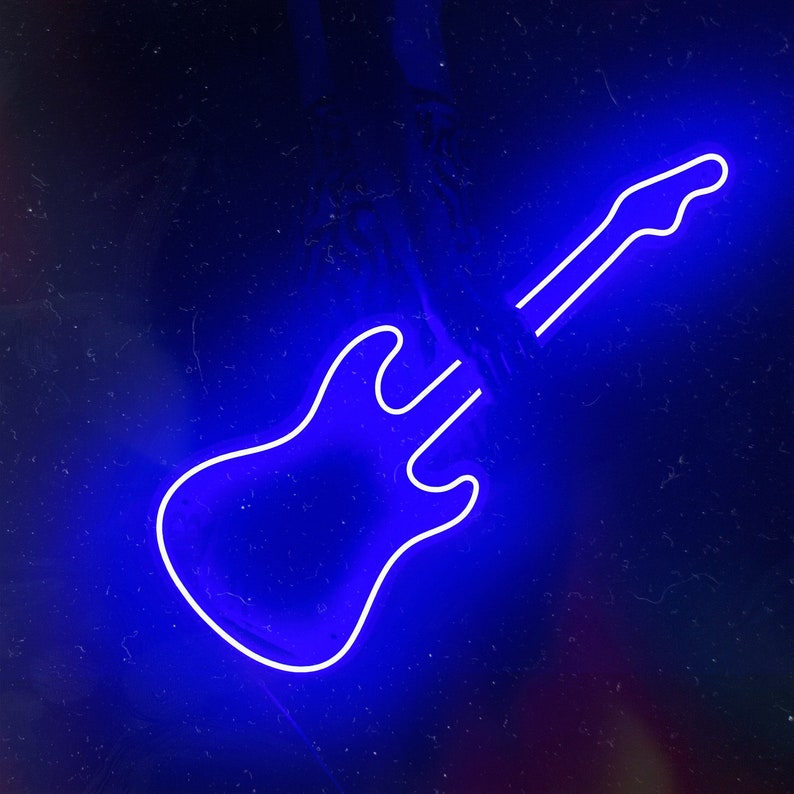 Guitar LED Neon Sign Music Wall Decor for Home Customize Etsy