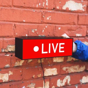 Live LED Light Box | Streamer Room Sign | Table And Wall Light box | Illuminated Live On Air Sign | Music Studio Sign | Music Room Sign