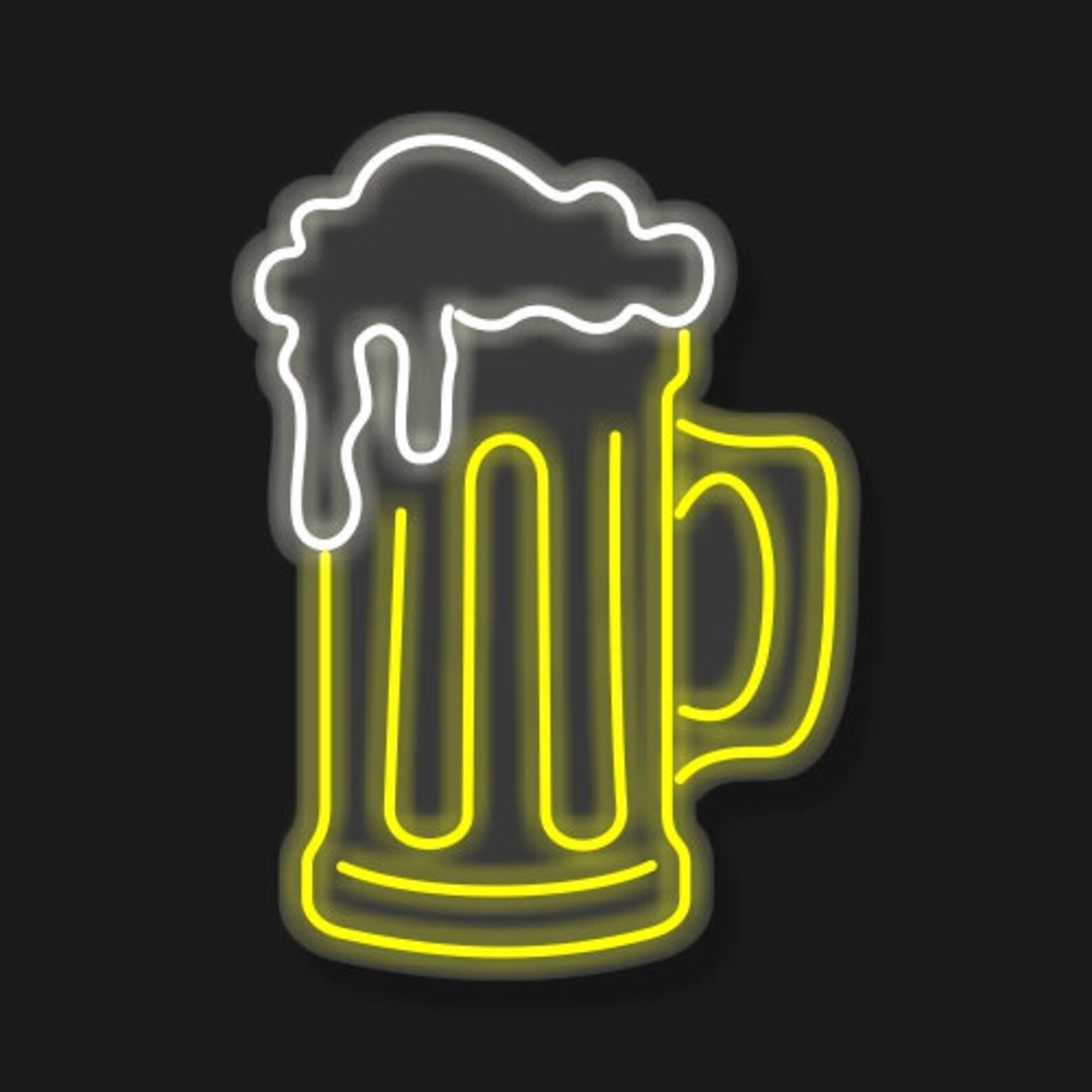 Beer mug wall neon decor Custom bedroom led neon sign Beer mug Etsy