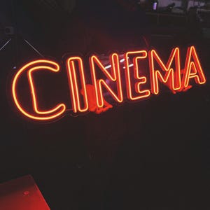 Insegna al neon a LED per cinema / Arte murale per sala cinema / Regali per teatro