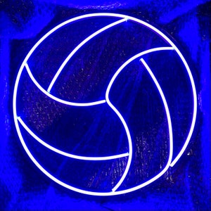 Volleyball LED Neon Sign, Sports Decor for Kids Room, Choose Your Color ...