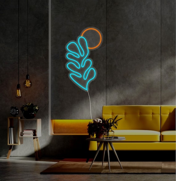 Modern neon 2024 wall art