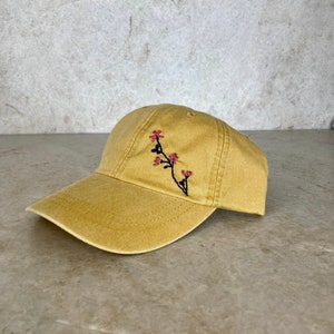 Flower Baseball Hat || Floral embroidery