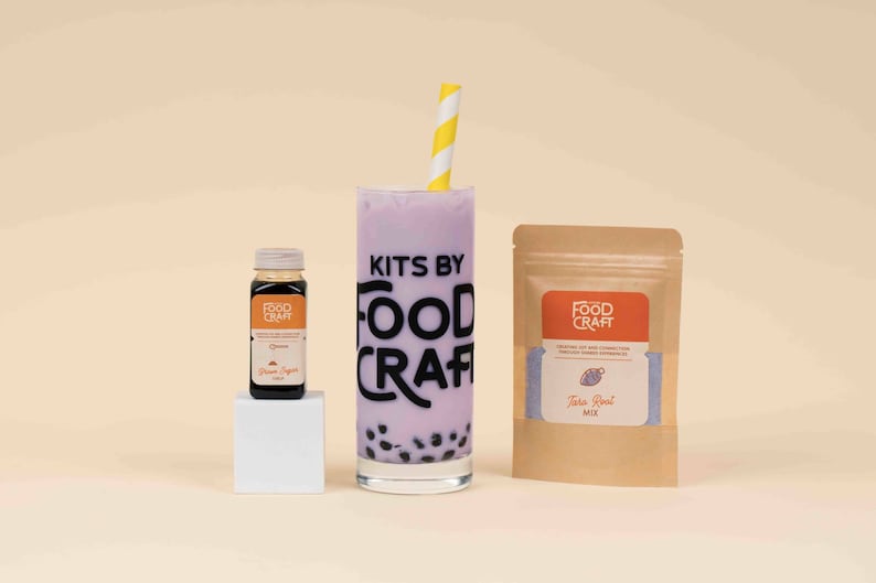Premium Taro Bubble Tea Kit DIY Boba Milk Tea Kit 5 Etsy