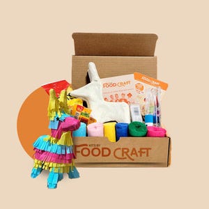 Mini Piñata Kit | Handmade Burro Donkey Mache| DIY Kit | Mexican Party Supplies | Arts and Crafts | 6 inch | Cute Decor | Arts and Crafts