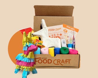 Mini Piñata Kit | Handmade Burro Donkey Mache| DIY Kit | Mexican Party Supplies | Arts and Crafts | 6 inch | Cute Decor | Arts and Crafts