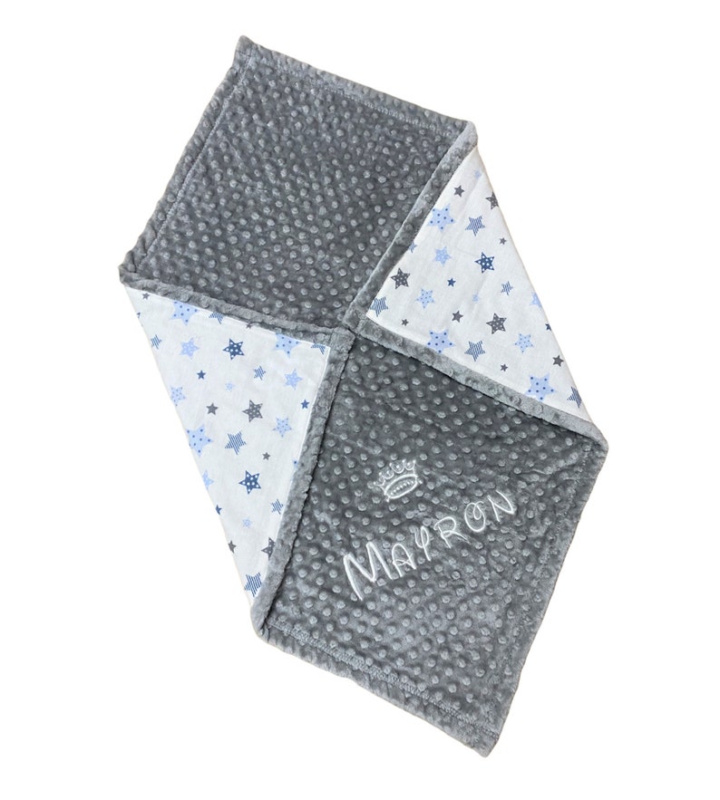 Personalized Baby Blanket Star Print Minky Baby Blanket Etsy
