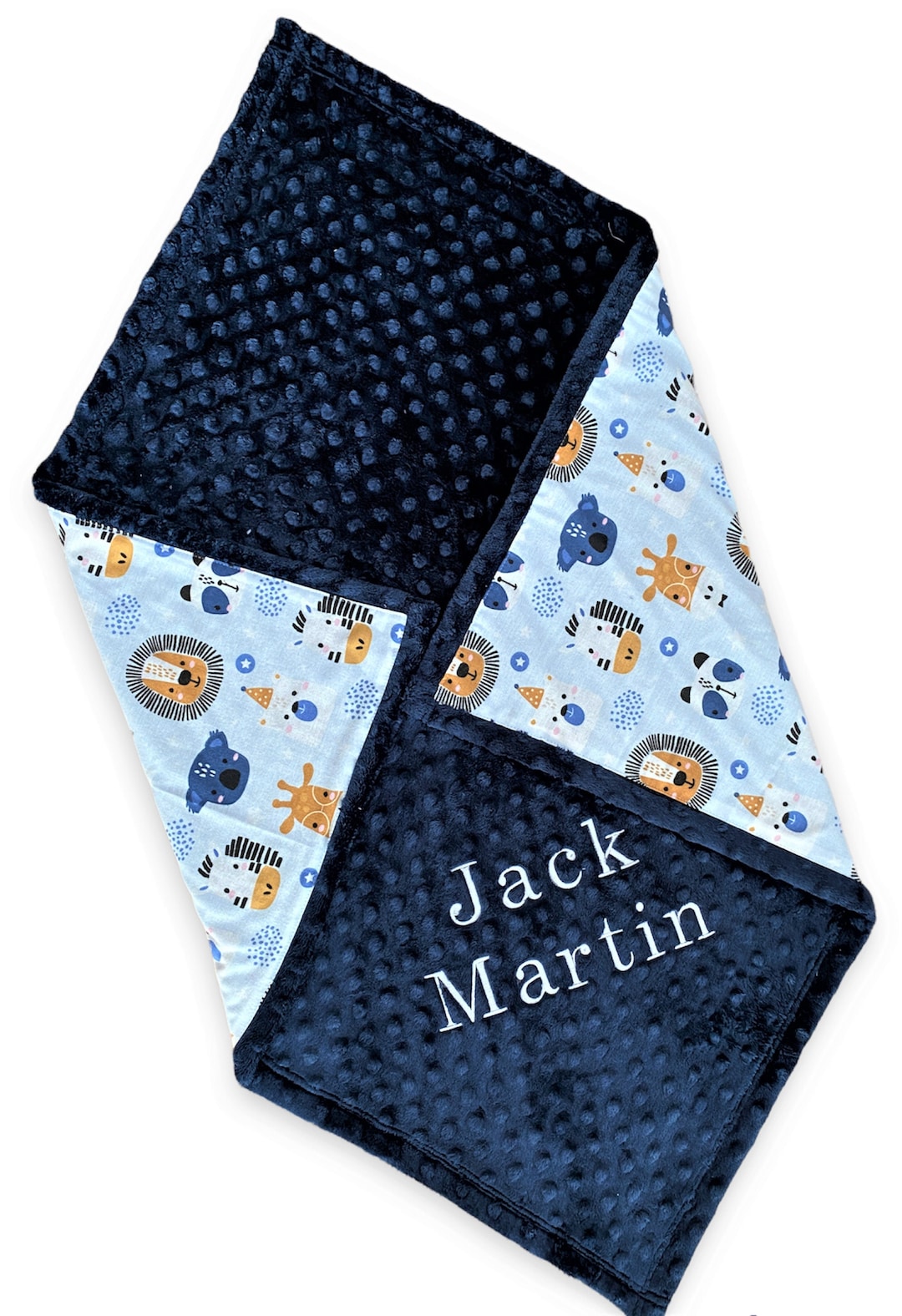 Personalized Baby Blanket Animal Baby Blanket Safari Baby Etsy