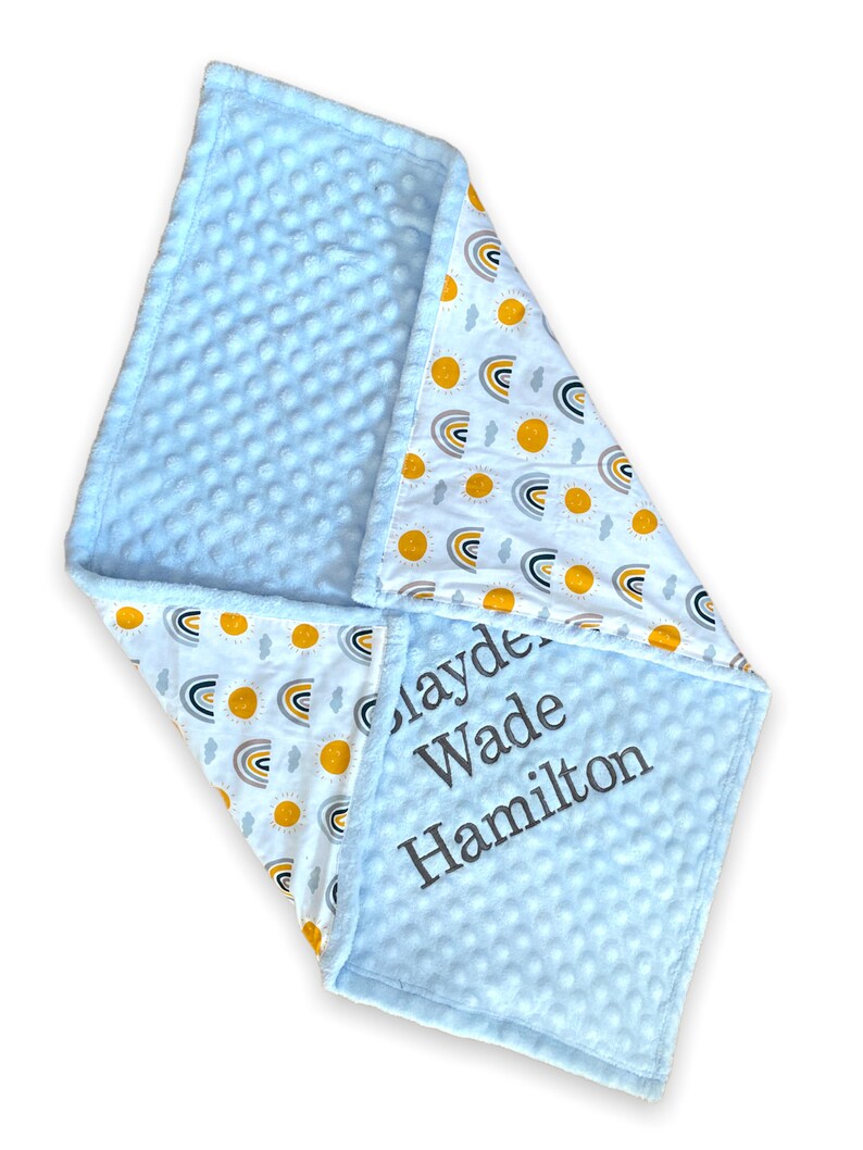 Personalized Baby Blanket Rainbow Baby Blanket Custom Baby Etsy