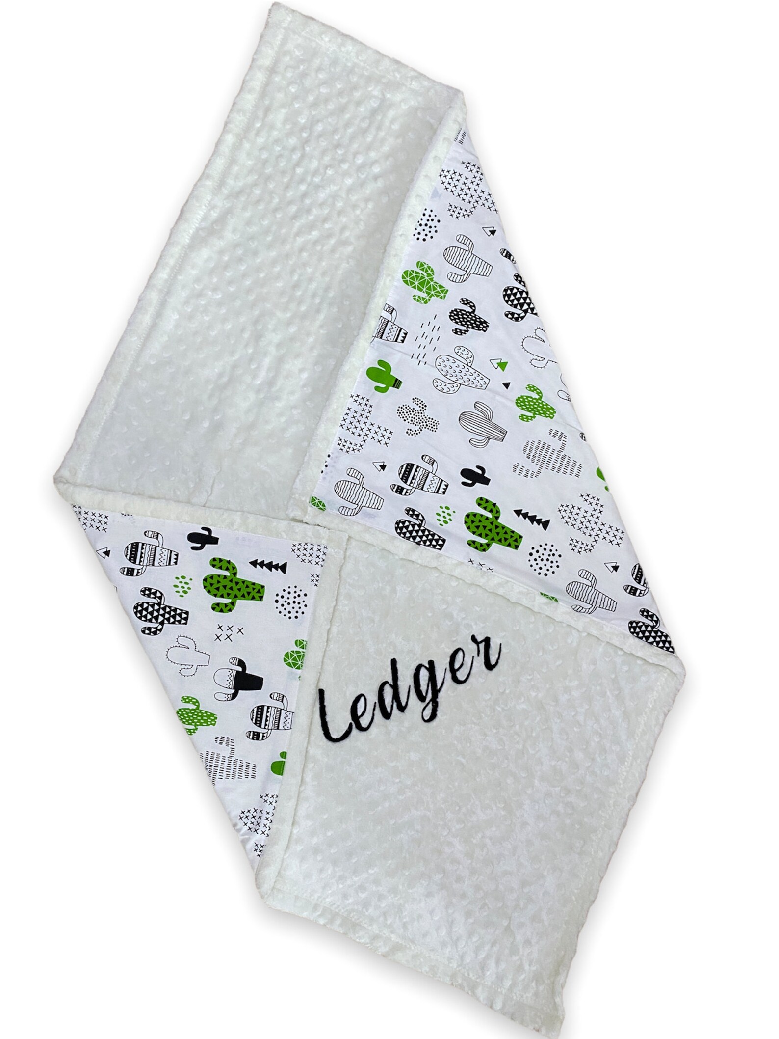 Personalized Baby Blanket Cactus Baby Blanket Custom Baby Etsy