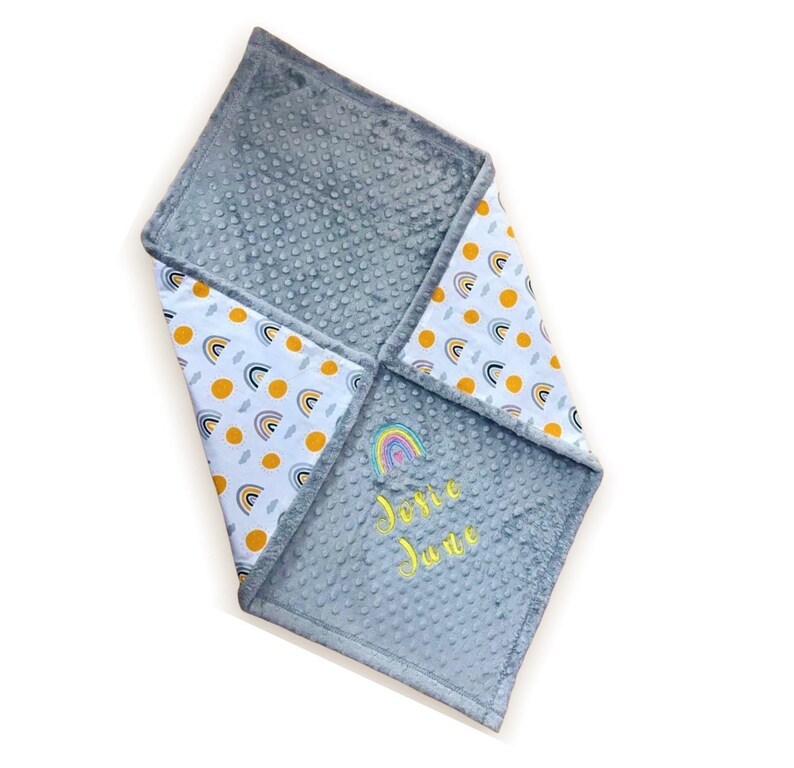 Personalized Baby Blanket Rainbow Baby Blanket Custom Baby Etsy