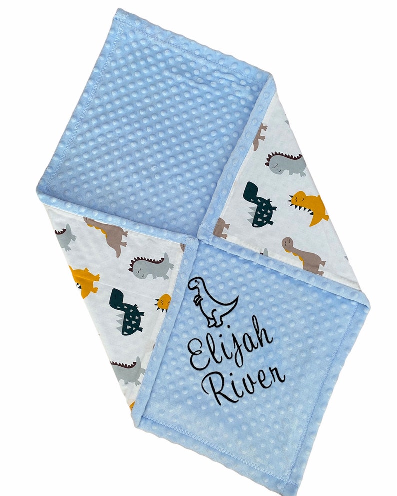 Personalized Baby Blanket Dinosaur Baby Blanket Custom Baby Etsy