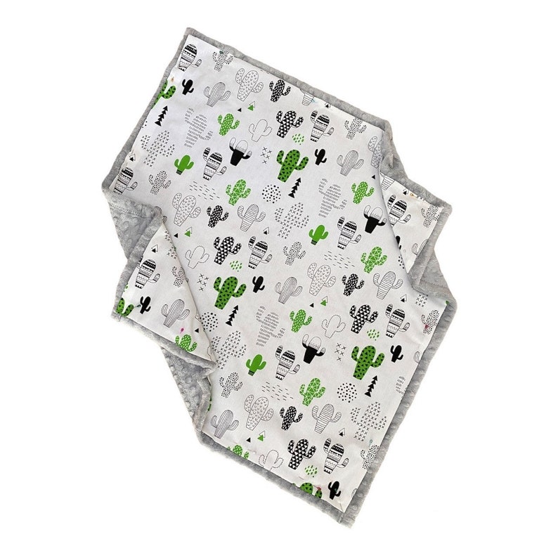 Personalized Baby Blanket Cactus Baby Blanket Custom Baby Etsy
