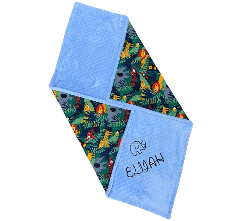 Personalized Baby Blanket Safari Baby Blanket Custom Baby Etsy