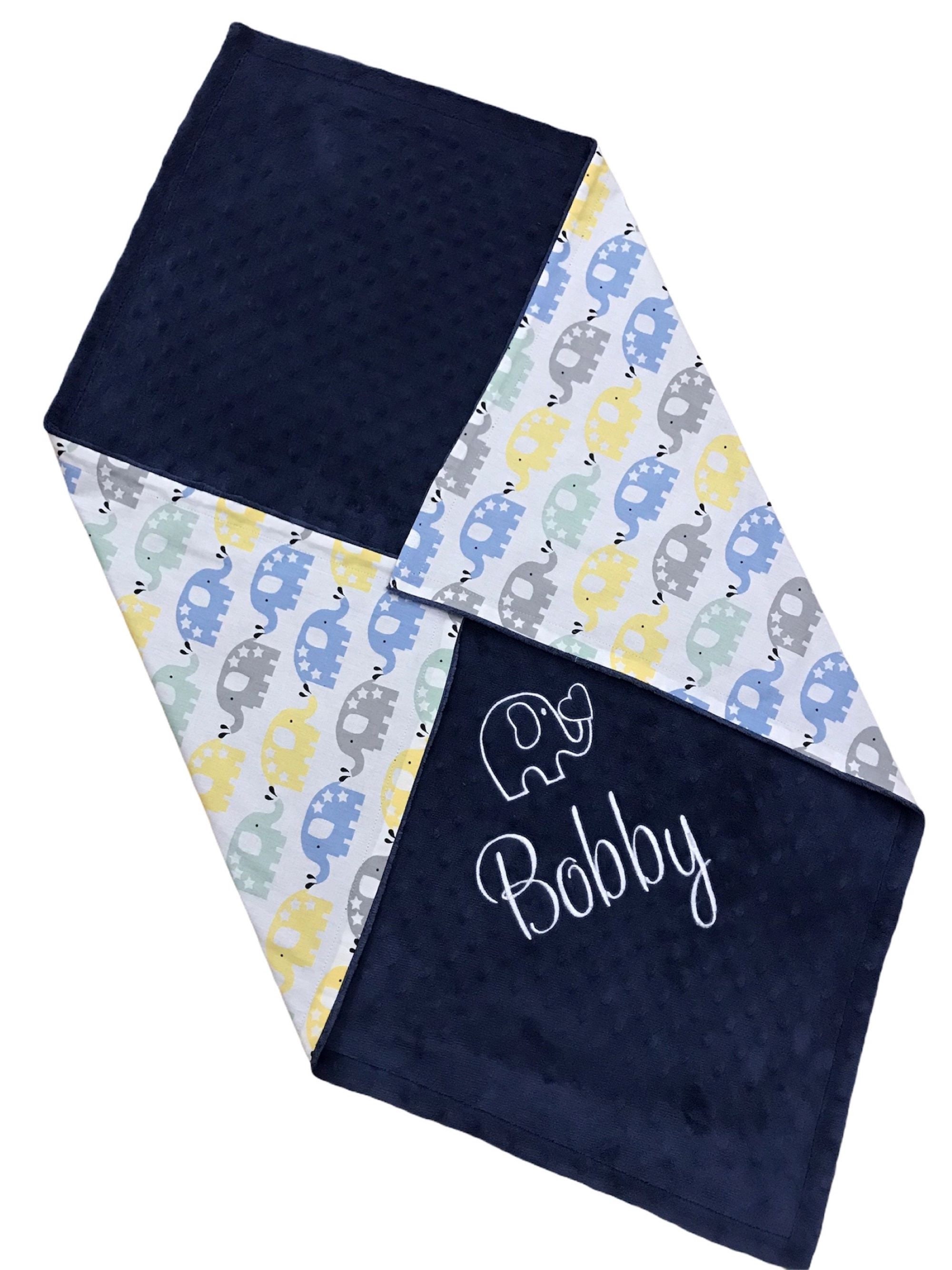 Personalized Elephant Baby Blanket Elephant Baby Blanket Etsy