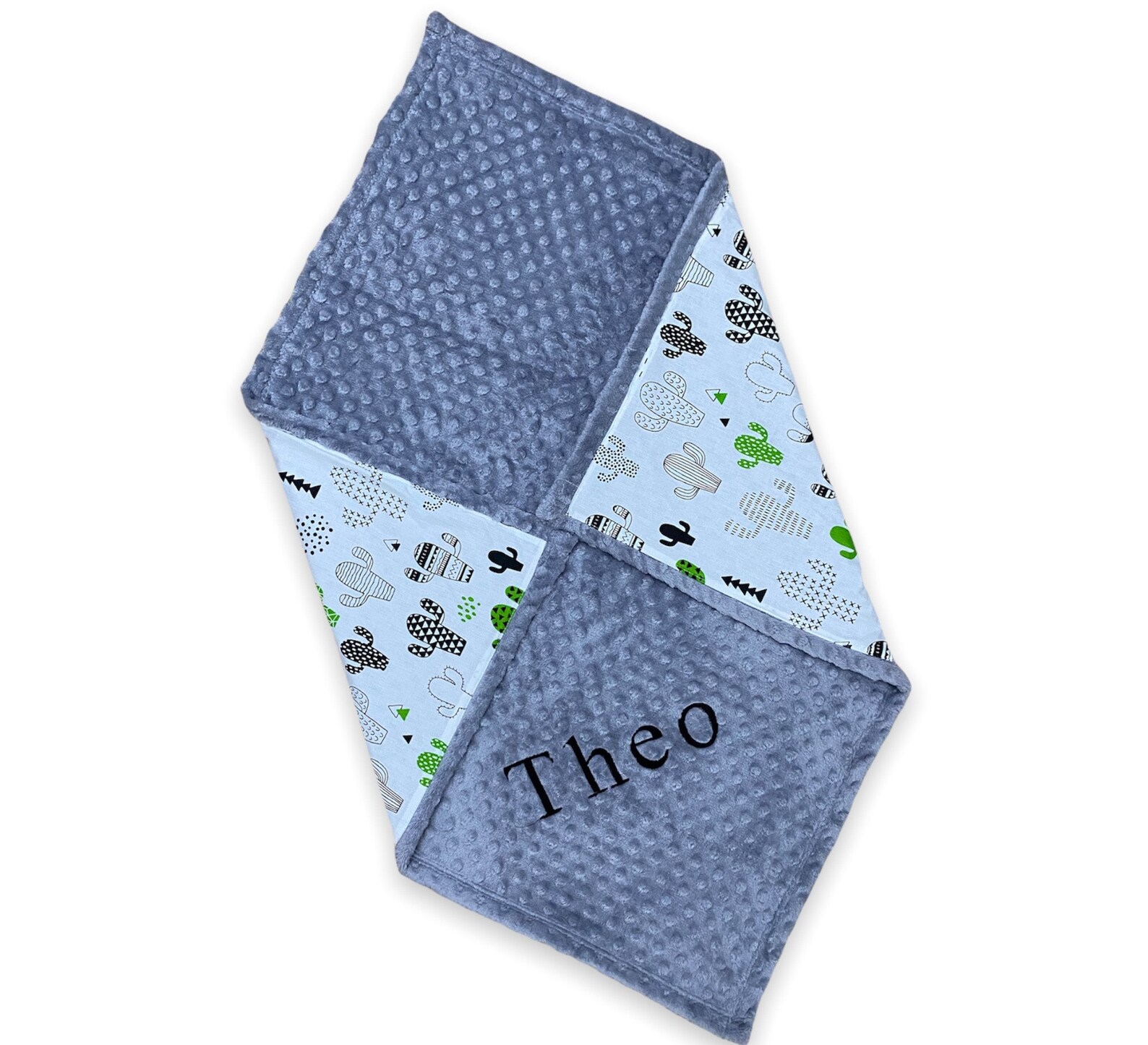 Personalized Baby Blanket Cactus Baby Blanket Custom Baby Etsy