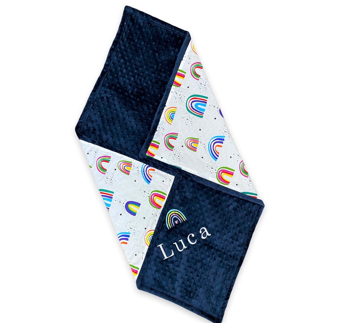 Personalized Baby Blanket Rainbow Baby Blanket Custom Baby Etsy